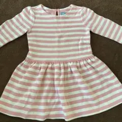 babyGap ピンクと白のストライプ ワンピース 100cm