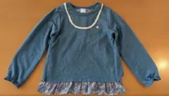 アクシーズファムキッズ 長袖 薄手 トレーナーモスグリーン　140cm