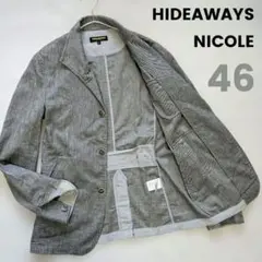 美品 46 HIDEAWAYS NICOLE シャツジャケット 襟ワイヤーのサムネイル