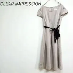 CLEAR IMPRESSION 半袖ワンピース サイズ2 グレー ☆2745のサムネイル