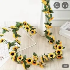 【使用時画像有】ひまわりガーランド及びブーケ　チューリップ1本のセット売り