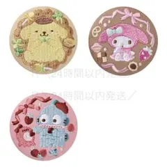 サンリオ　刺繍缶バッジ　人気キャラ3種セット