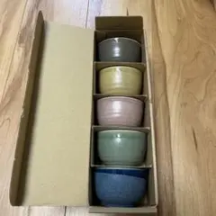 湯飲み☆5客セット 多彩な色合い 陶器