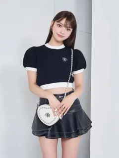 Darich バックリボンパフショルニットトップス