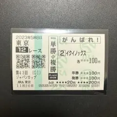 エルコンドルパサー　ジャパンカップ　単勝馬券(旧) エルコンドルパサー ジャパンカップ 単勝馬券(旧) エルコンドル