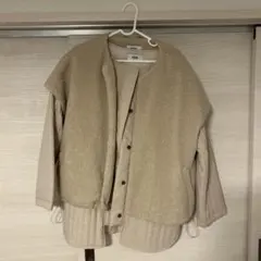 AZUL アズール　2WAYキルティングベストコート