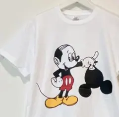 男女兼用 パロディおもしろTシャツ ネタTシャツ/白