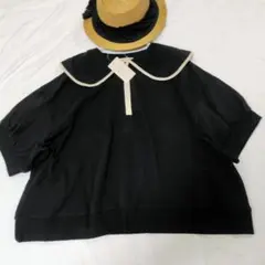 SM2　配色パイピングハーフジップカットソー 新品　サマンサモスモスのサムネイル