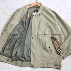 【希少】BURBERRY ハリントンジャケット ノバチェック グリーン 90sのサムネイル
