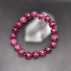 【高品質】天然石パワーストーン　ダークガーネットブレスレット　10㎜ 女性用