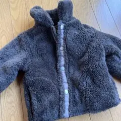 【プティマイン】フリース グレー アウター 95cm
