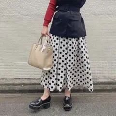 古着 ドット スカート