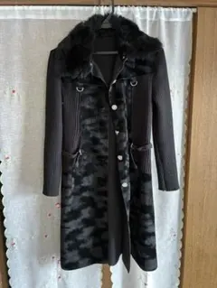 【未使用】ファー付きロングコート　160cm程の方向け