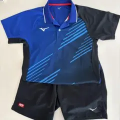 【Mizuno 】卓球ウェア 上下セット S 青/黒