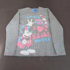 ミッキーマウス 長袖カットソー 160cm グレー
