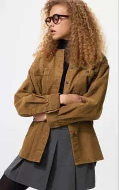 ♡ユニクロ♡コーデュロイロングシャツジャケット