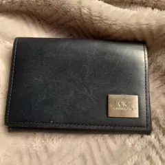 CALVIN KLEIN 黒 レザー 名刺入れ
