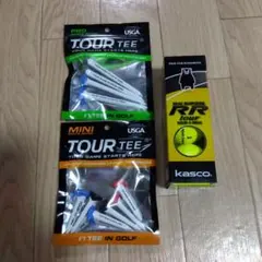 TOUR TEE ゴルフティー 2種セット & Kasco ゴルフボール