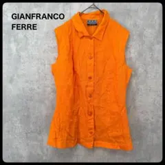 # GIANFRANCO FERRE ノースリーブシャツ オレンジ