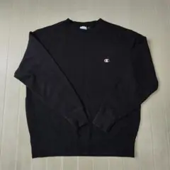 Champion ブラック クルーネック スウェット Mサイズ