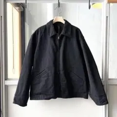 COMOLI 26SS BLACK DENIM ZIP SHORT JACKET