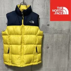 ノースフェイス　ダウンベスト　700fill イエロー　レディースM