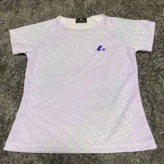 L.ルーセント薄紫色 ドット柄ゲームシャツ