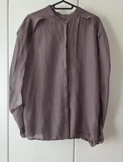 美品　Soeur7 ノースリーブシャツ グレー　ヤマダヤ