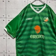 UMBRO デサント製 アイルランド代表 ロイ・キーン #16ユニフォームXL緑のサムネイル