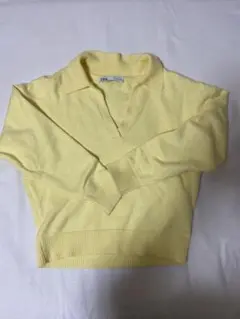ZARA 黄色　ニット
