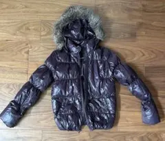 GAP パープル ダウンジャケット ファー付きフード