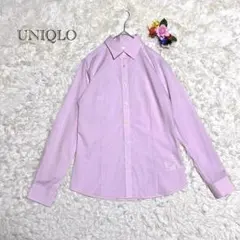 【美品】ユニクロ　ワイシャツ　ブラウス　春色　チェック柄　オフィスカジュアル