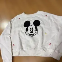 ミッキーマウス プリント スウェット裏起毛