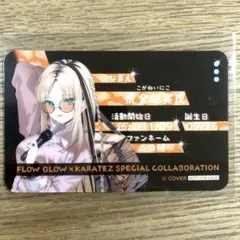 【値下げ②】FLOW GLOW カラオケの鉄人　虎金妃笑虎　プロフィールカード