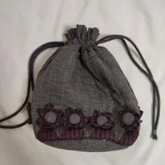 ハンドメイド　パッチワーク　巾着袋