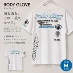 中古】BODY GLOVE 半袖Tシャツ M ビッグロゴ サーフ ホワイト②のサムネイル