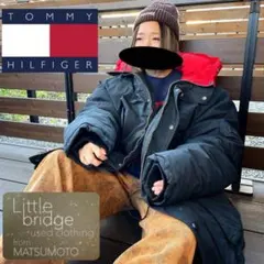 トミーヒルフィガー　90s　ダウンジャケット　ビッグサイズ　XLブラック　古着.