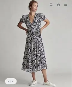 Polo Ralph Lauren フローラルクレープラップドレス