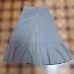 ZARA フェイクスエード フロントボタン ロングスカート Sのサムネイル