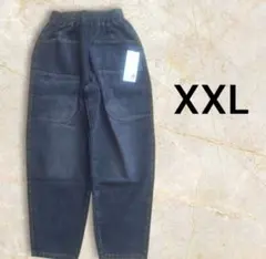 新品 デニム サルエルパンツ XXL 大きいサイズ ウエストゴム