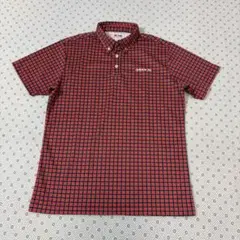 ☆美品　アディダス　ゴルフウェア　ドライ　半袖　ポロシャツ　ボタンダウン　L