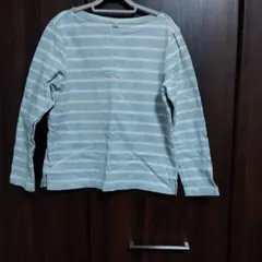 UNIQLO グレー ストライプ 長袖Tシャツ M