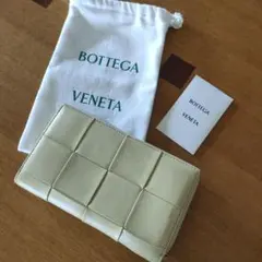 正規品　ボッテガヴェネタ　カセット　イントレチャート　ラウンドファスナー　長財布