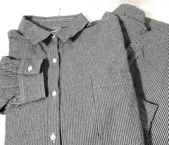 BACK NUMBER カジュアルストライプロングシャツ M〜L