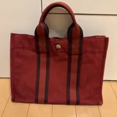 HERMES エルメス フールトゥPM トートバッグ レッドのサムネイル
