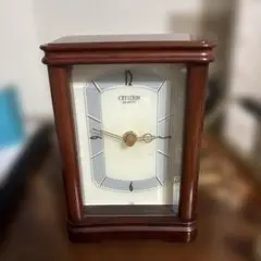 CITIZEN クォーツ 置時計 木製 クラシック
