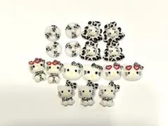 ネイルパーツ　ヒョウ柄　レオパード キティmix　17個