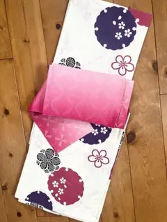 可愛い❤︎花柄 浴衣帯 付け帯 下駄