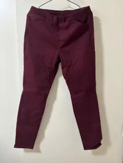 HEATTECH バーガンディ スキニーパンツ XL