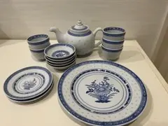 景徳鎮　茶器セット　 急須　湯呑み　お皿 中国茶　日本茶